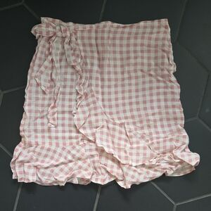 Pink Gingham Ruffle Skirt 💗